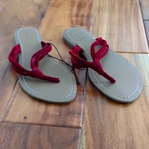 NEW flip flops. Size 7. Burgundy color. By Forever 21